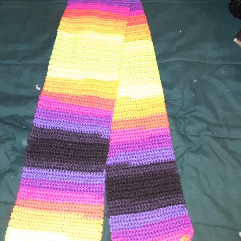 Neon Striped Scarf